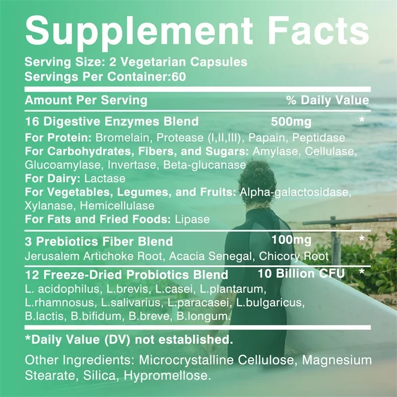 

Digestive Enzymes+ - Improves Digestion, Enhances Absorption, Promotes Intestinal and Digestive Health, Enhance Immunity