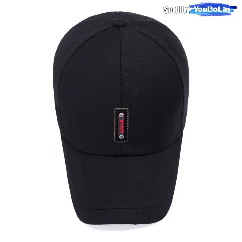 Spring and Summer New Clothing Cloth Baseball Cap Leisure Middle-Aged Sun Hat Splicing Brim Old Man Hat
