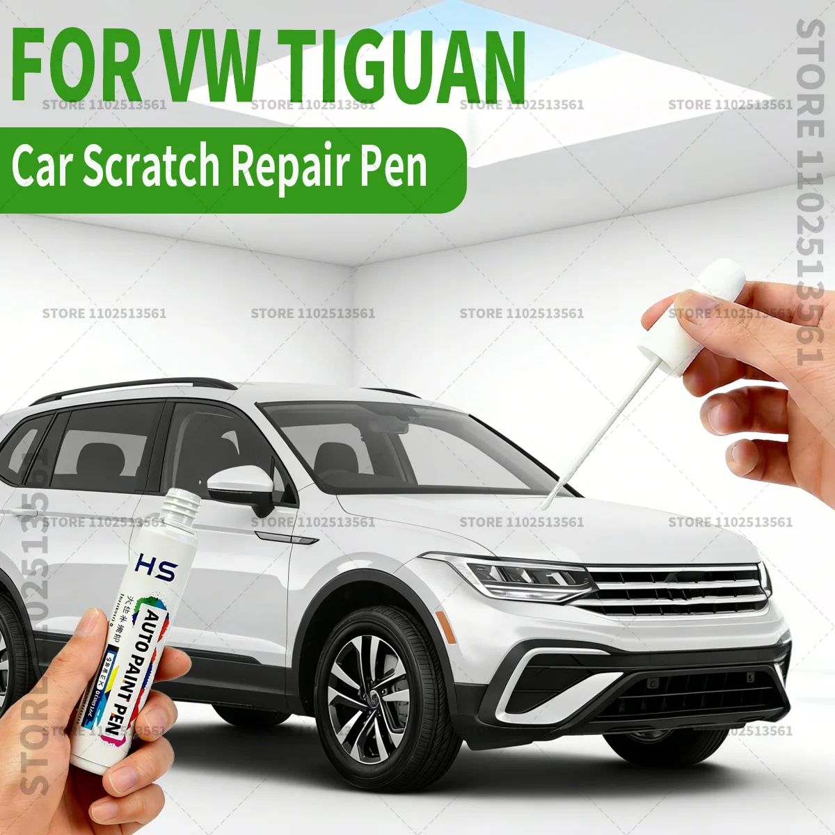 Car Paint Repair Pen Touch Up Scratch Remover DIY Auto Accessories Black White R7L Red Silver Brown B8U For Volkswagen Tiguan