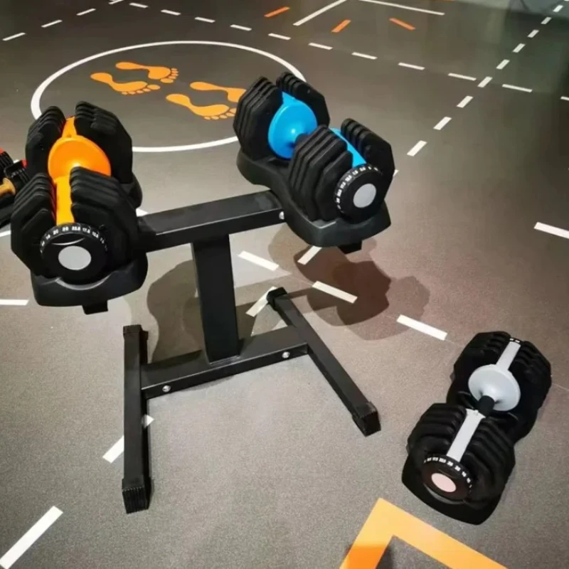 工場直販の調整可能なダンベル、青、オレンジ、グレーをご用意。フィットネス、筋力トレーニング、エクササイズに。