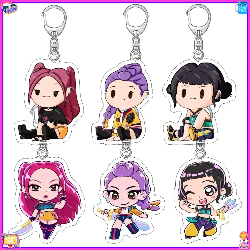 

KPOP Demon Hunters Witch Hunters Group Acrylic Keychain Pendant Halloween Xmas Lightweight Cute Collectible Gift for KPOP Lovers