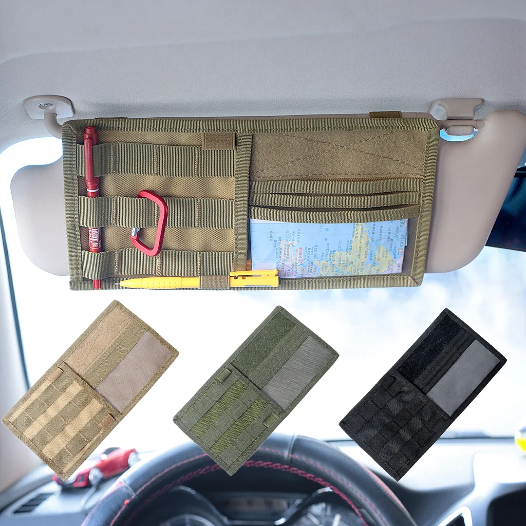 Taktische Armee Jagd Universal Auto Auto Visier Organizer Halter Fall für Auto Zubehör Sonnenblende Molle Organizador Tasche Tasche