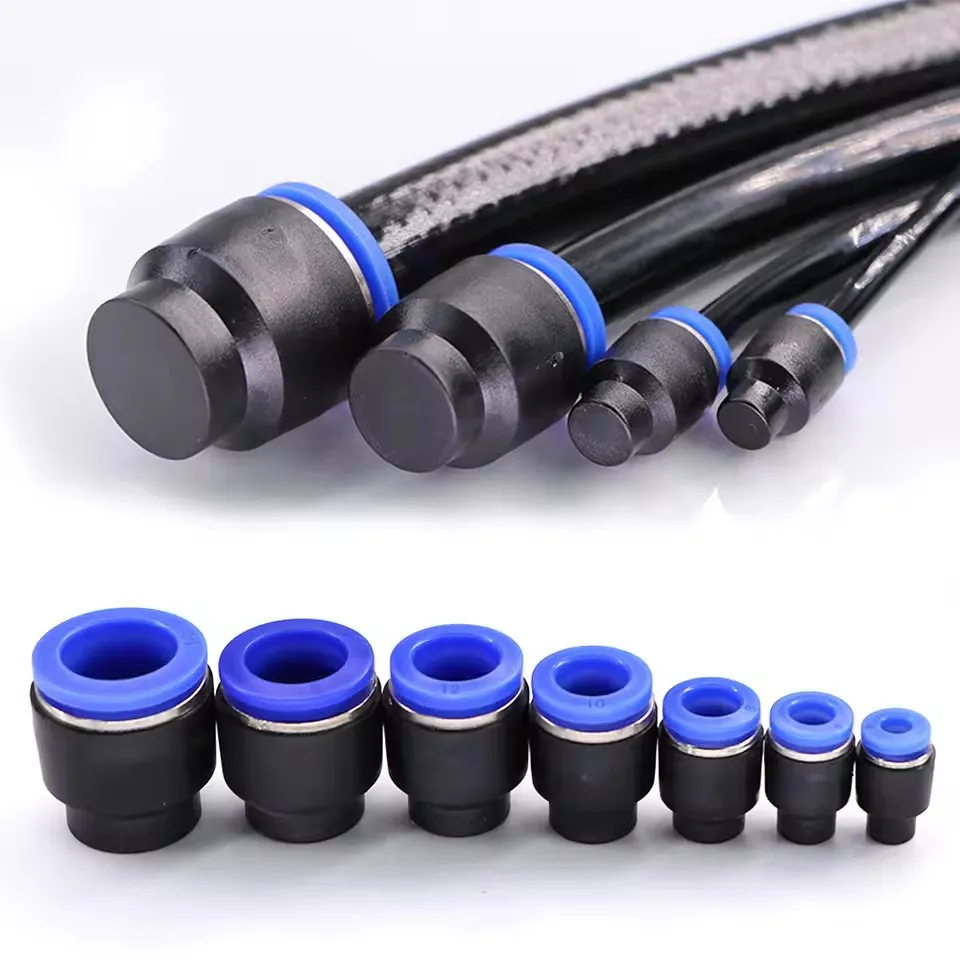 5 Pcs Pneumatic Connector Quick Plug Plastic Plug Pipe Plug PPF 4mm 6mm 8mm 10mm 12mm 14mm 16MM Air Hose Sealing Connector