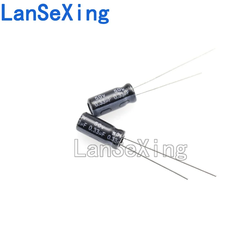 Capacitor eletrolítico de encaixe, Volume 4x7mm, 50V, 0,33 UF, 50V