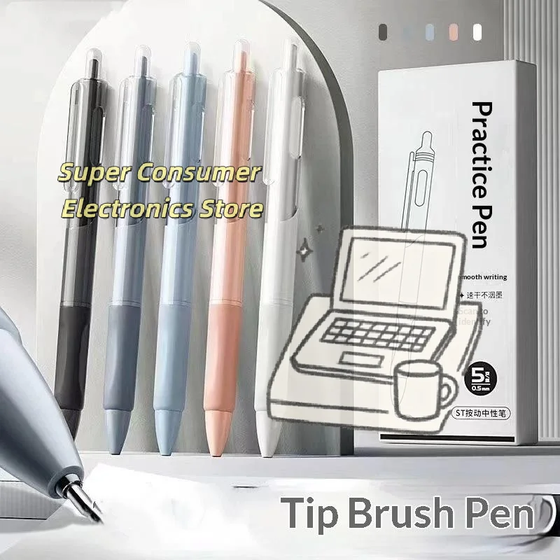 Pastel Retractable Gel Pen Smooth Ink Flow Quick Drying Comfort Grip 1 Piece for Travel Pocket Writing Portable Stationery