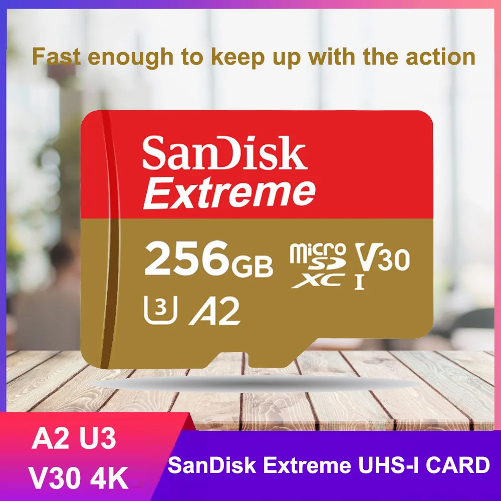 SanDisk Extreme microSD 1TB 512GB 256GB Memory Card A2 U3 UHS-I Cards USB3.0 4K Flash micro SD Card for Camera GoPro DJI drone