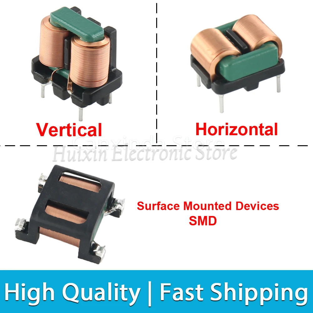 2pcs SQ Flat Copper Wire EMI Filter Inductor Common Mode Inductance Square Ferrite Core Coil 5mH 10mH 15mH 20mH 25mH 28mH SQ1918