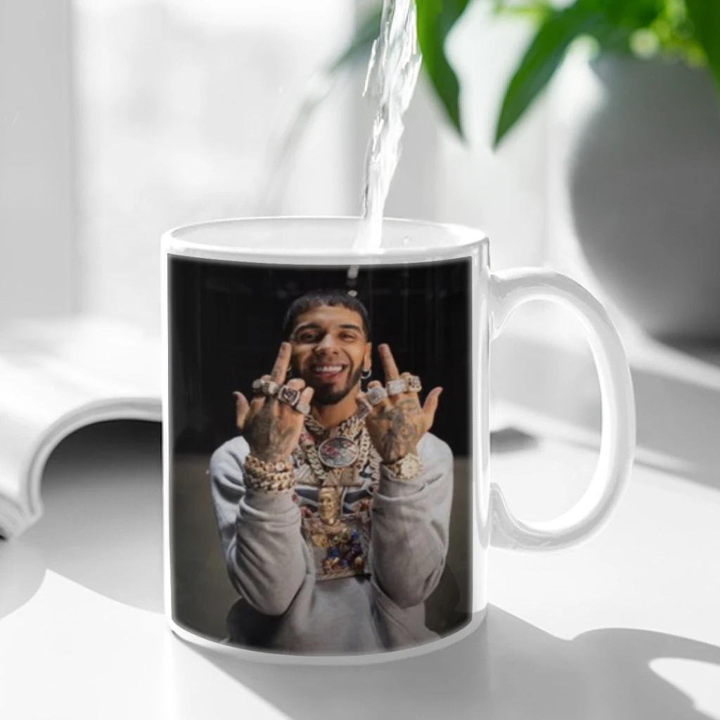 

Anuel AA singer Coffee Mug 11oz Fun Ceramic Coffee Tea Cocoa Cup Handle Tea Drink Cup