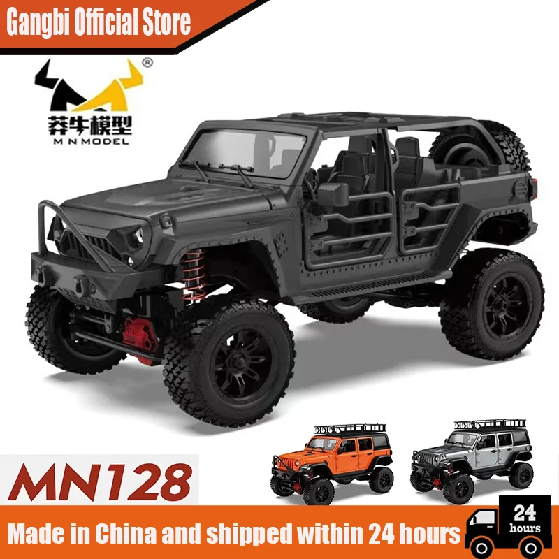 RC Crawler 4x4 Car MN128  2.4G Climbing Buggy Professional with LED Light Full Scale Remote Control Cars Toys for Boys Gift