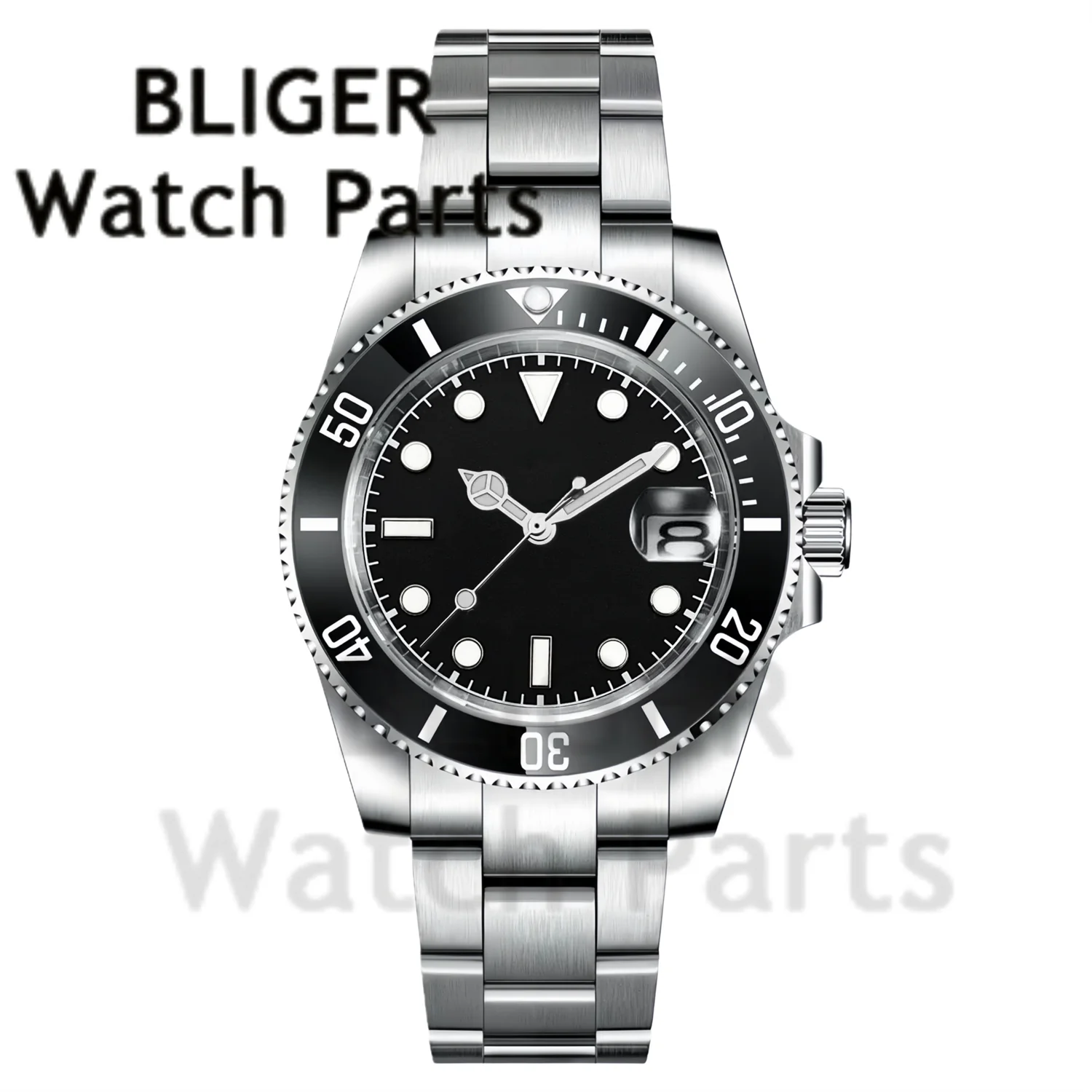 Customize Wristwatch 40mm Men Mechanical Watch Automatic SUB Watch Sapphire Glass Luminous Diving Steel DG2813/PT5000/MIYOTA8215