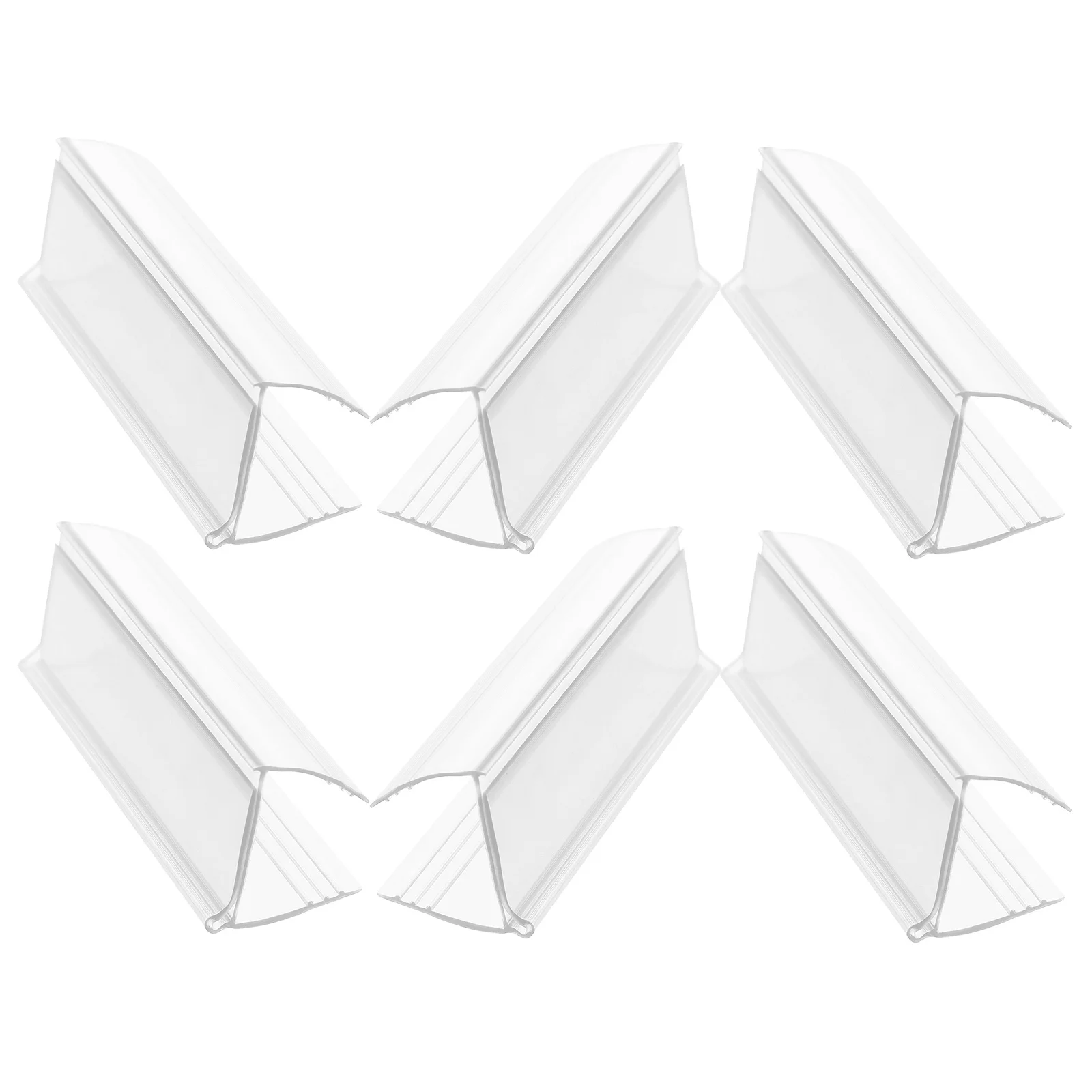 

6PCS Price Tag Holders Transparent Label Slot 8cmx2 2 5cm Acrylic Material Anti Skid Design For Supermarkets Shelf Labels