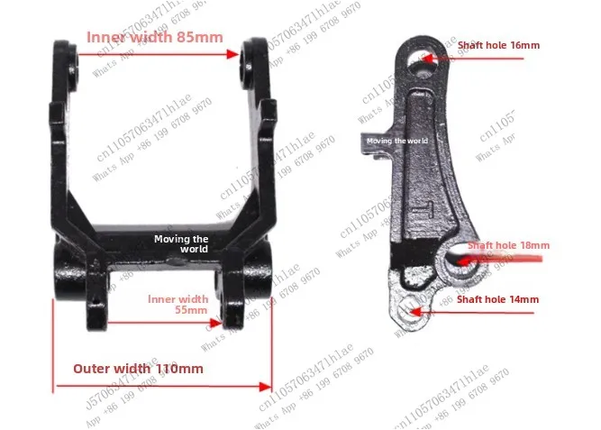 Manual Forklift Accessories 1.68 Ton Wheel Frame Suitable for Noli