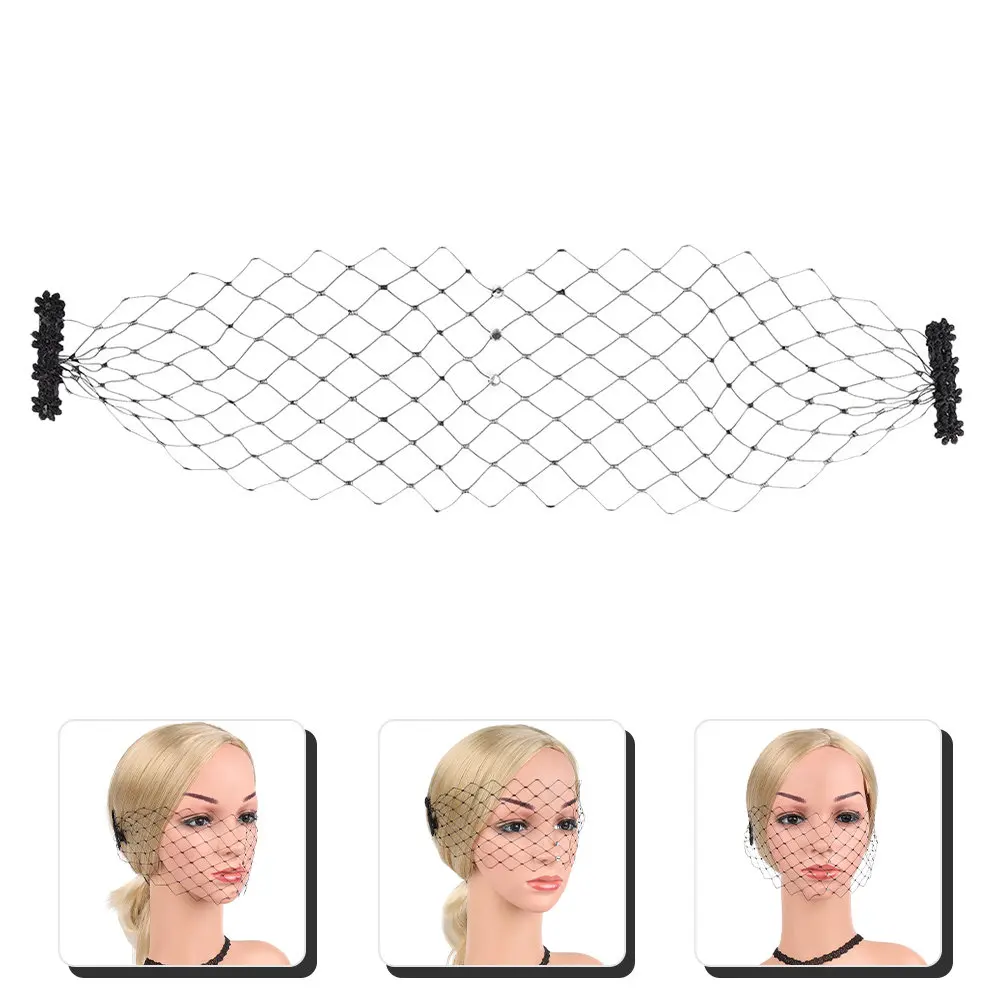 

Роскошный кружевной и сетчатый головной убор с стразами и вуалью, женский фасцинатор для торжественных мероприятий, свадеб, коктейльных вечеринок, церковных мероприятий