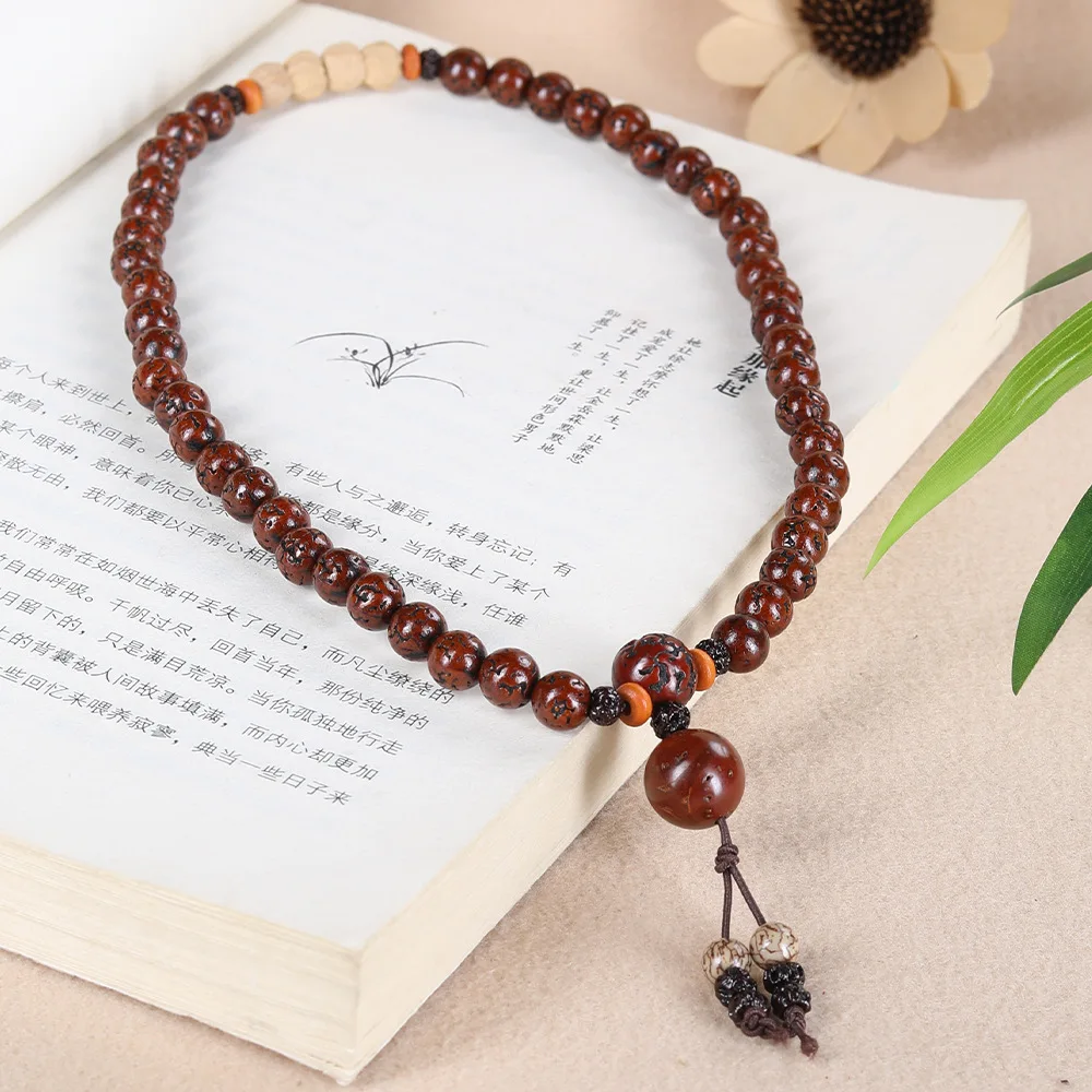 

Natural Weathered Old Material Rudraksha Bracelet Machine Polished Patina Toothless Rudraksha Bracelet Unisex Jewelry Gifts