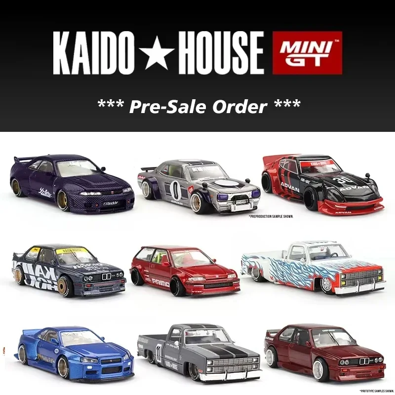 PreSale KHMG 1:64 Skyline GTR R34 Carbon 510 Wagon 240Z Silverado M3 E30 NSX Silverado KAIDO V2 Diecast Diorama Car Model Toys