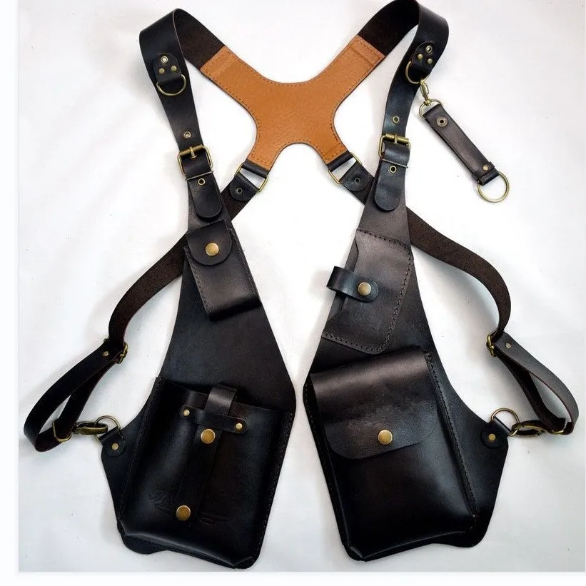 

Vintage Leather Shoulder Bag Crossbody Phone Purse for Men Women Outdoor Daily Use