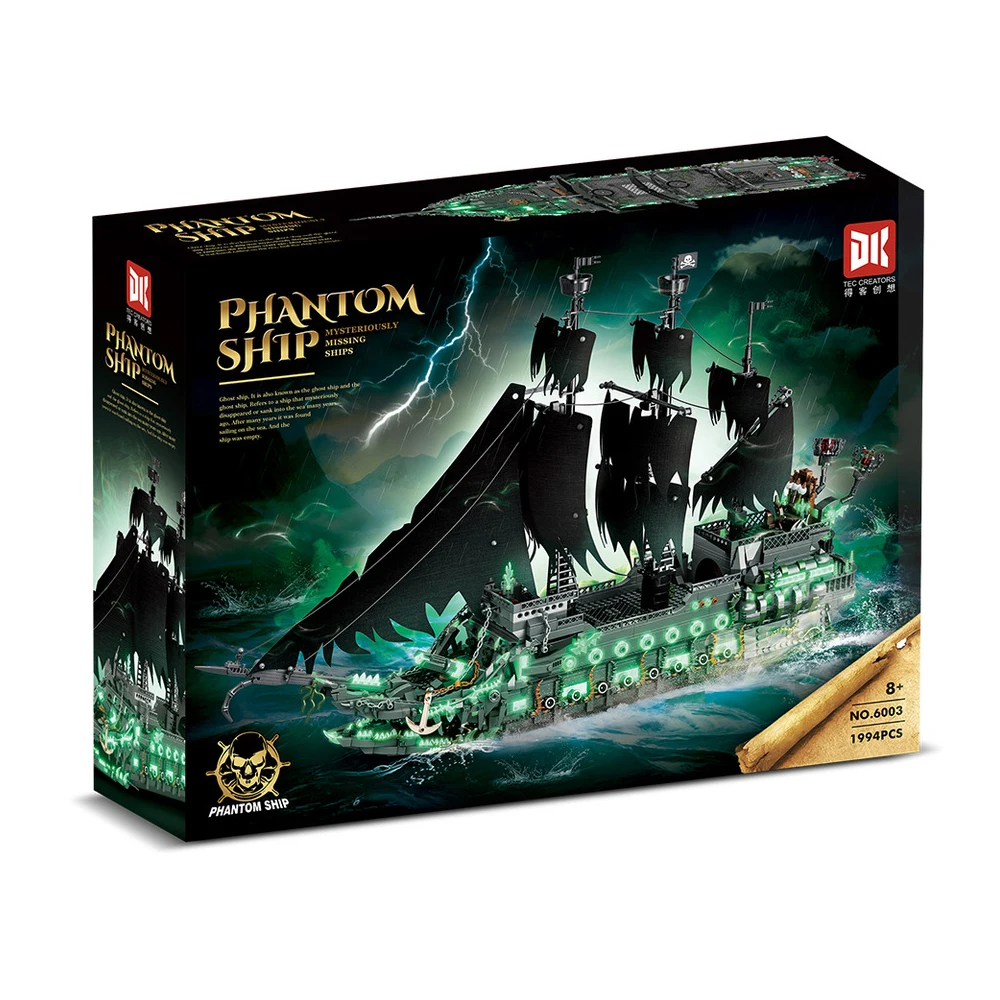 

IN STOCK DK6003 MOC Creativity Ghost Pirate Ship Building Blocks Bricks Assembling Model Toys for Boys Christmas Gift Set