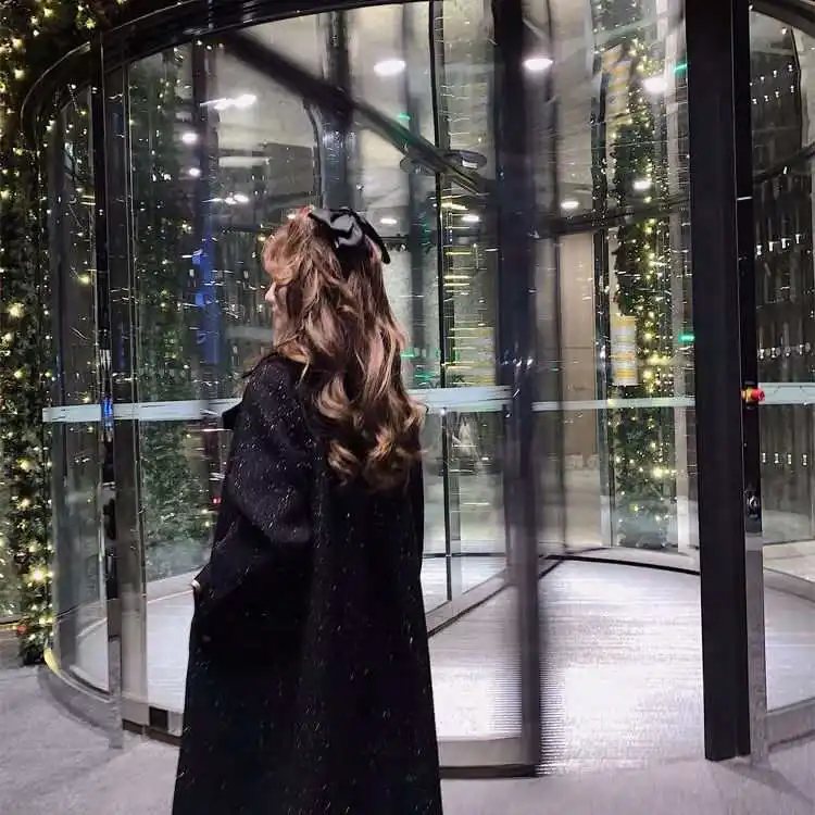 Autumn Winter Thiened Woolen Coat Women's Mid-Length Korean Sle Waist-Cinching High-End Personali Large Coat