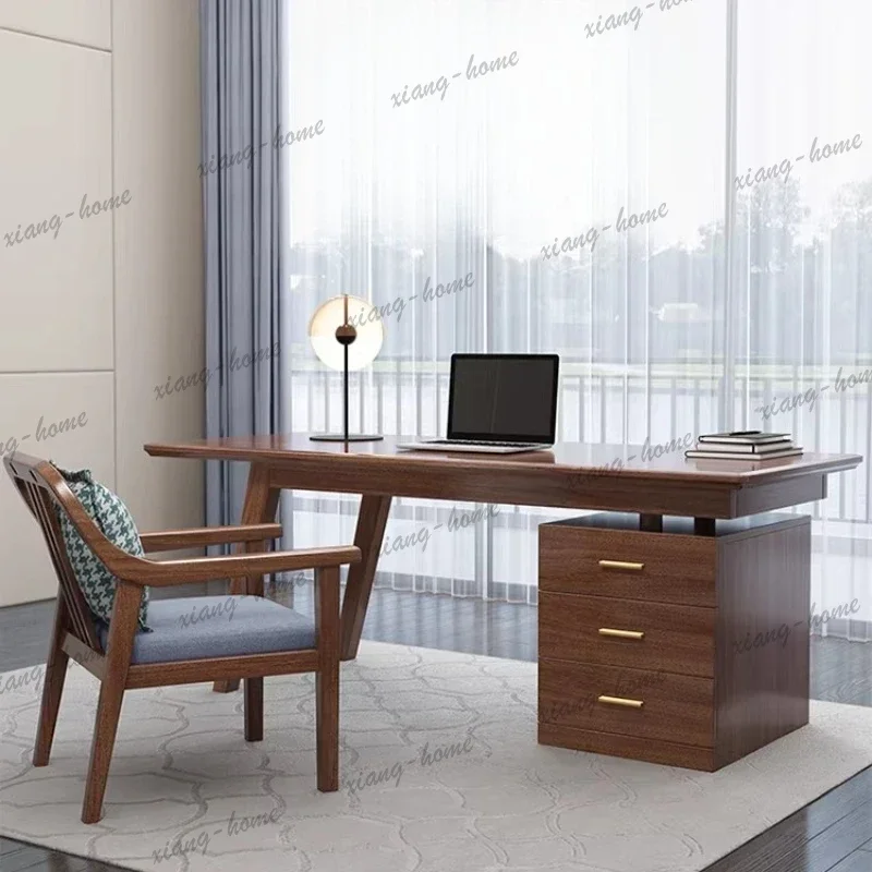 LD Computer Design Office Desks New Chinese Style Modern Hotel Office Desks Balcony Advanced Furniture Schreibtisch