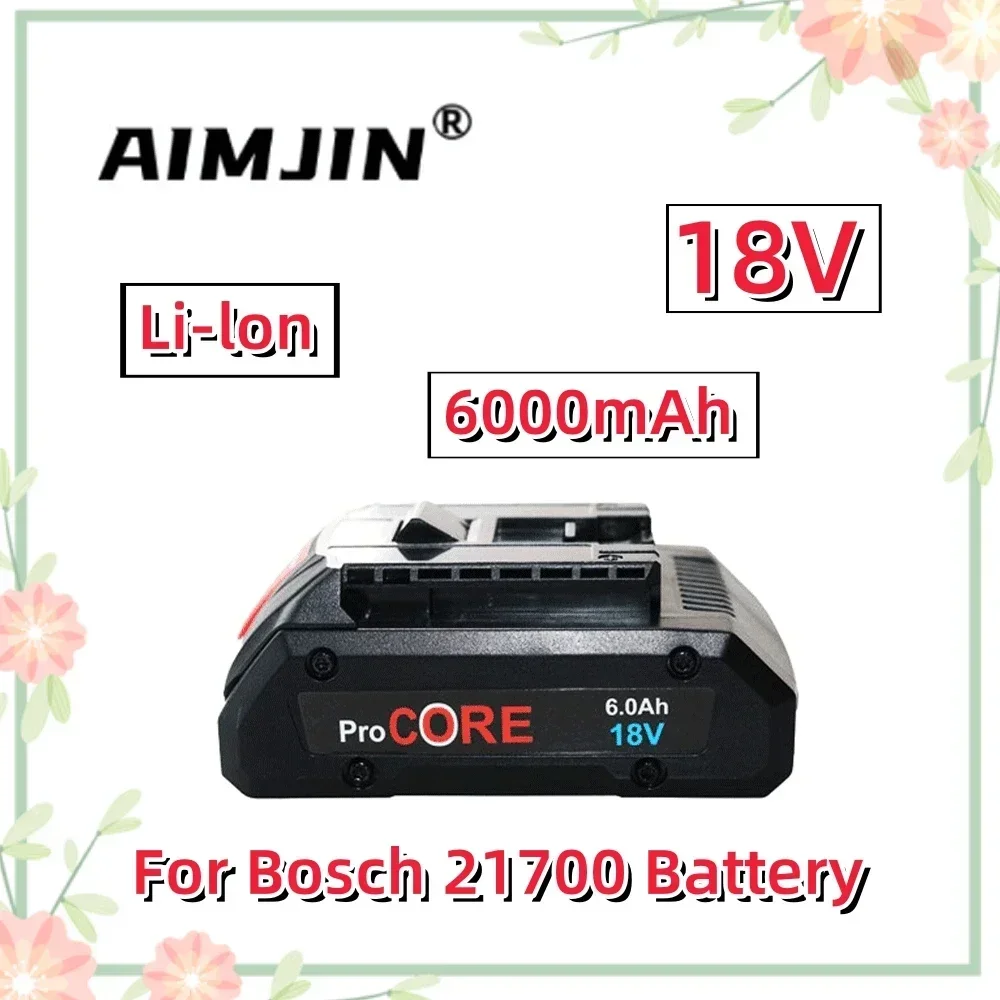 Replacement Power Tool Battery 18V 6000mAh Li-Ion For Bosch GSR18-Li,BAT609,BAT618,BAT609G,BAT618G,17618,37618,DGSH181