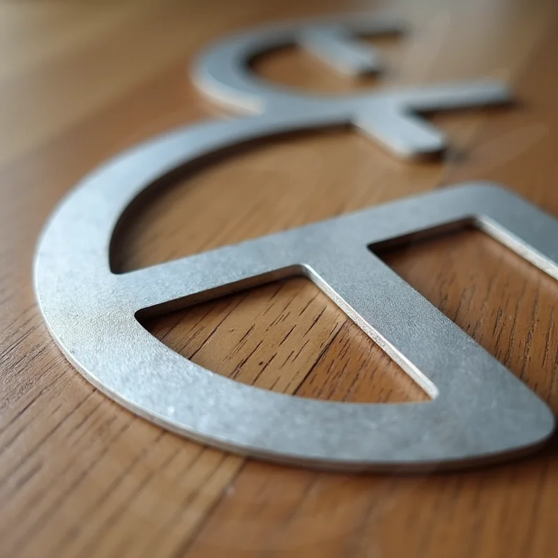 ตัวอักษรโลหะแข็งแบบกําหนดเองสําหรับป้ายกลางแจ้งเชิงพาณิชย์ 3D Weatherproof Business Sign สําหรับ Office Cafe Shop