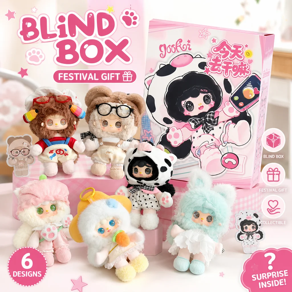 Yooki What To Do Today Serie Neue Blindbox Auf Lager Kawaii Niedliche Sammlerfigur Mystery Box Schreibtischdekoration Überraschungsgeschenk