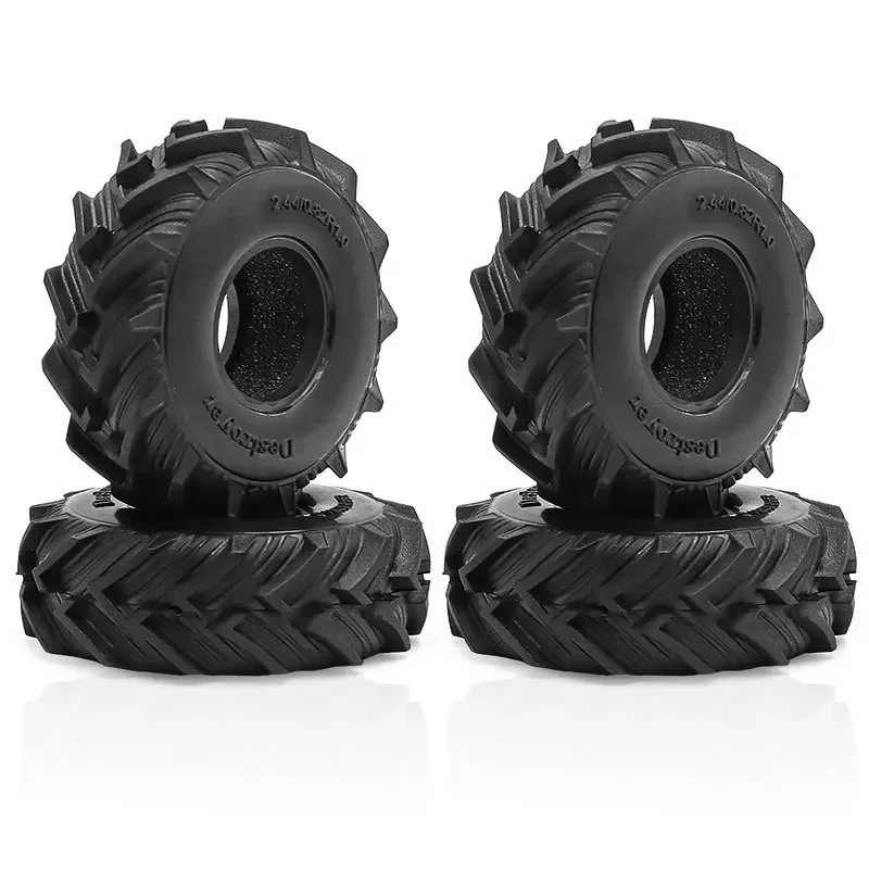 

4PCS 1.0" Super Soft Sticky Mud Tires (62x21mm) for TRX4M SCX24 FCX24 1/18 1/24 RC Crawler Upgrade