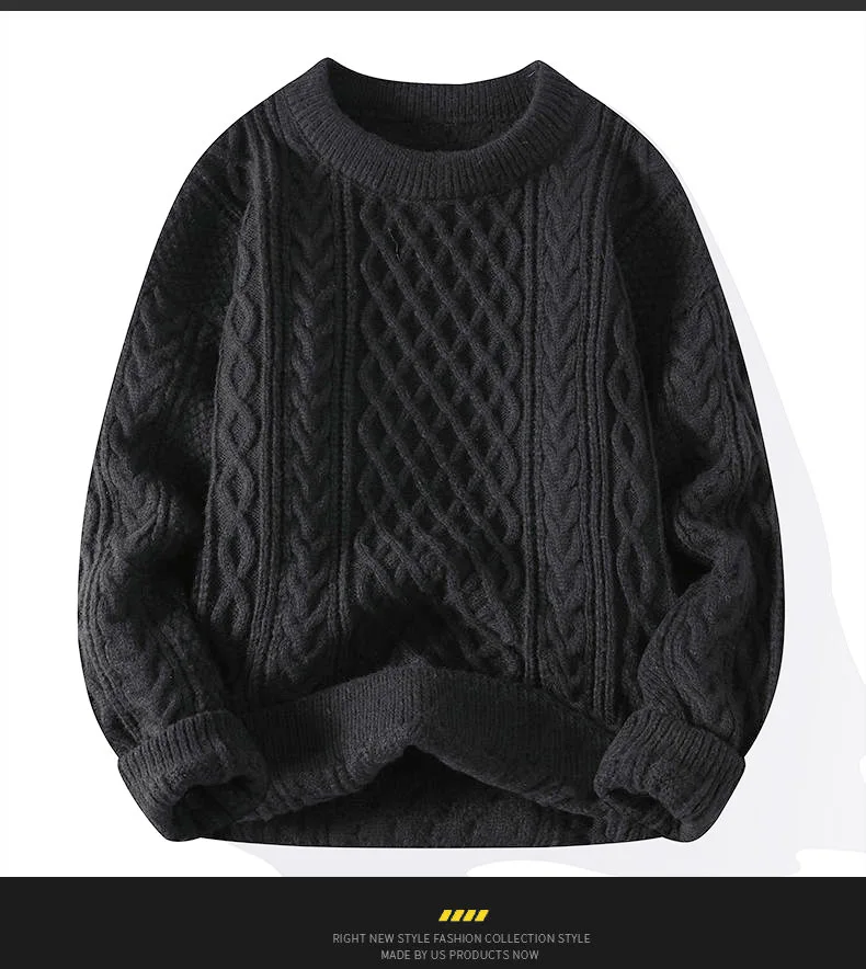 Neuer Herren-Strickpullover für Herbst und Winter, Weihnachtlicher Roter Pullover, Warmer Karo-Pullover für Studenten, Lässige Herrenjacke, Weiches, Warmes, Mehrschichtiges Oberteil – Detail 20