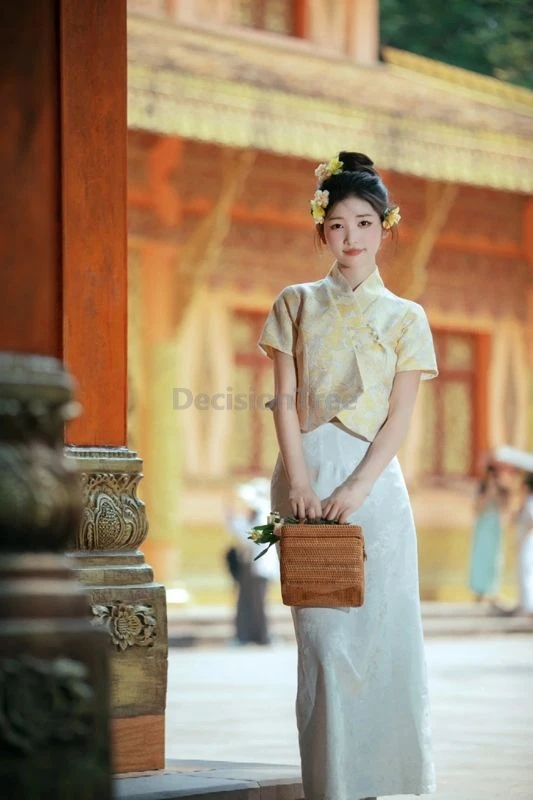 

2025 chinese trendy dai minority garment southeast asian style traditional thailand clothing festival travel splashing clothes