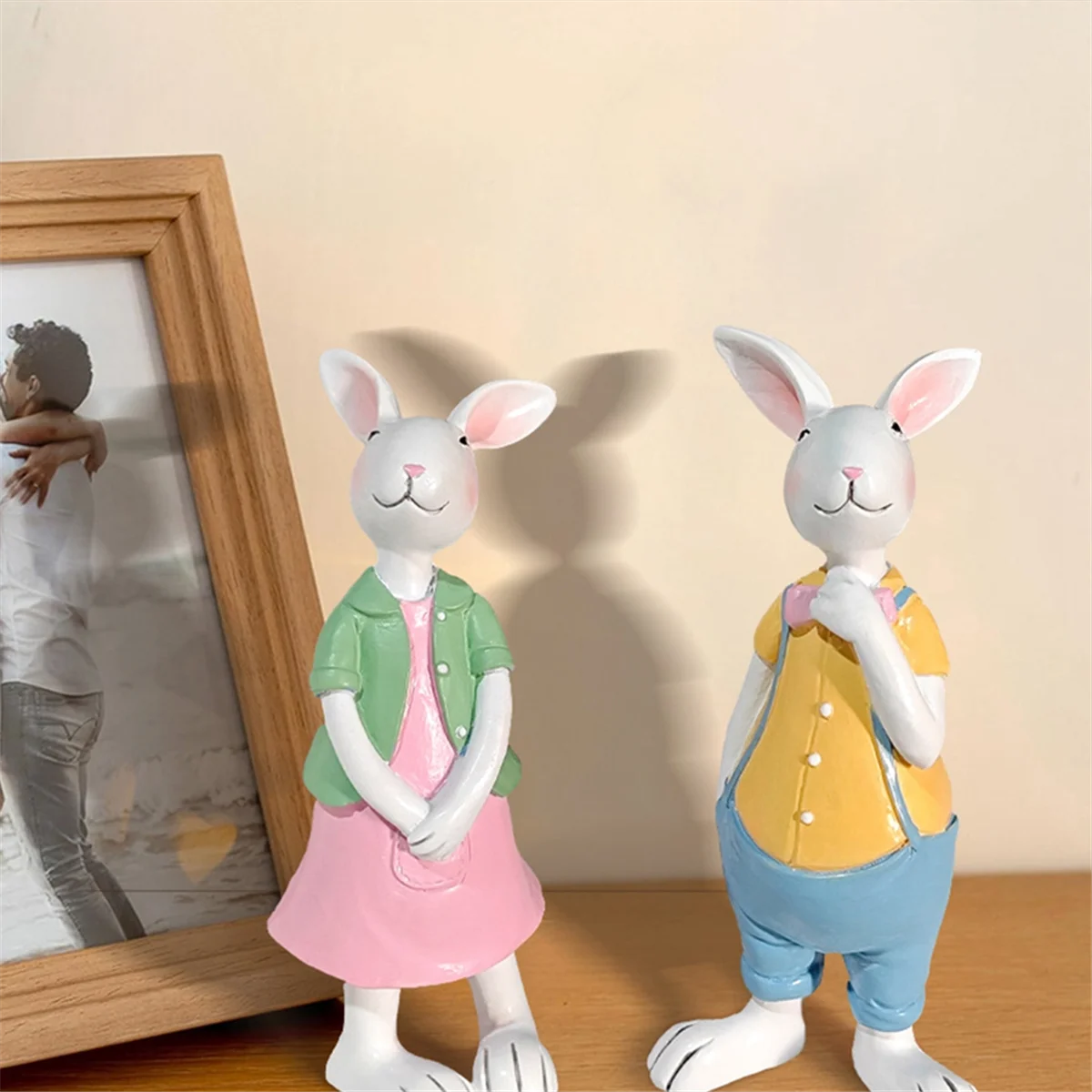 ATTU Pasqua Decorazione animale carino Casa rurale Animale Resina Figurina animale Decorazione Ornamenti da tavolo