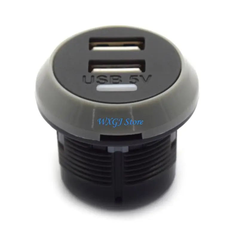 37JE 12V-24V 4.8A Dual USB Port Car Socket Power Outlet Waterproof