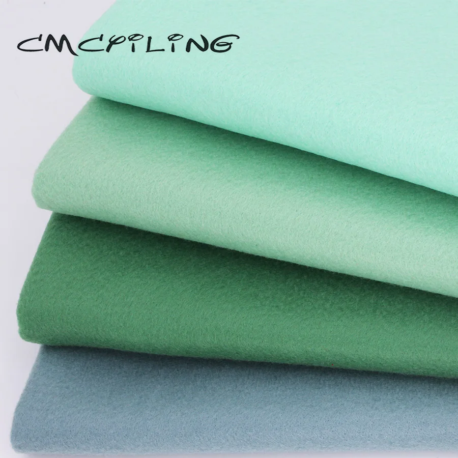 Pea Green Smooth High Density Soft Felt Fabric For Needlework DIY Sewing Dolls Crafts/Non-Woven/ Polyester Cloth 45cmx110cm