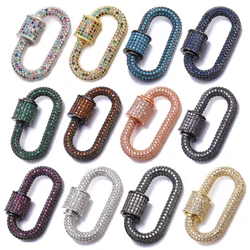 2023 DIY Jewelry Luxury Zircon Rhinestone Spiral Clasps Pendants Accessories For Necklace Bracelet Clasps For Jewelry Making Box