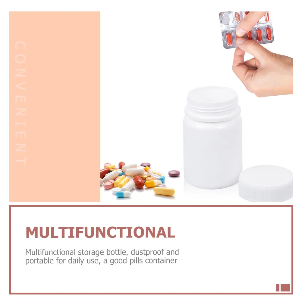 

30pcs Thick Plastic Pill Bottles Portable Storage Medicine Boxes Capsule Pills Containers Containers Travel Vitamin