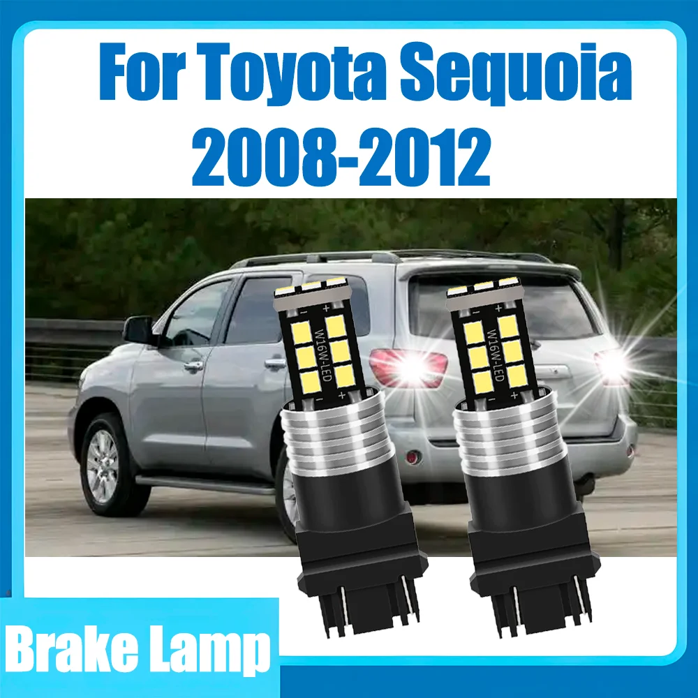 

2PCS Small Lights 3157 P27/7W T25 Super Bright Brake Light 3400LM Plug and Play 12V For Toyota Sequoia 2008 2009 2010 2011 2012