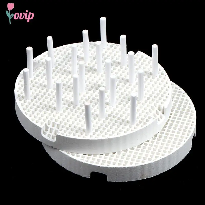 2Pcs Dental Lab Honeycomb Firing Trays with 20Pcs Zirconia Pins Pan Rack Circle