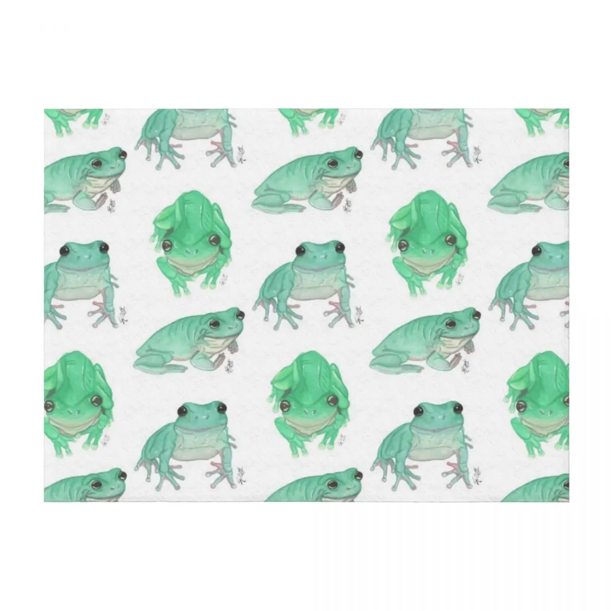 

Three White's Tree Frogs Throw Blanket sofa bed Picnic Designers Multi-Purpose Blankets