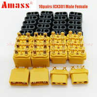 10/20pcs Original AMASS ICX301 XT30(2+1) Male Female Plug Socket Bullet Connectors Power Plug for RC Charger ESC Motor Car Drone