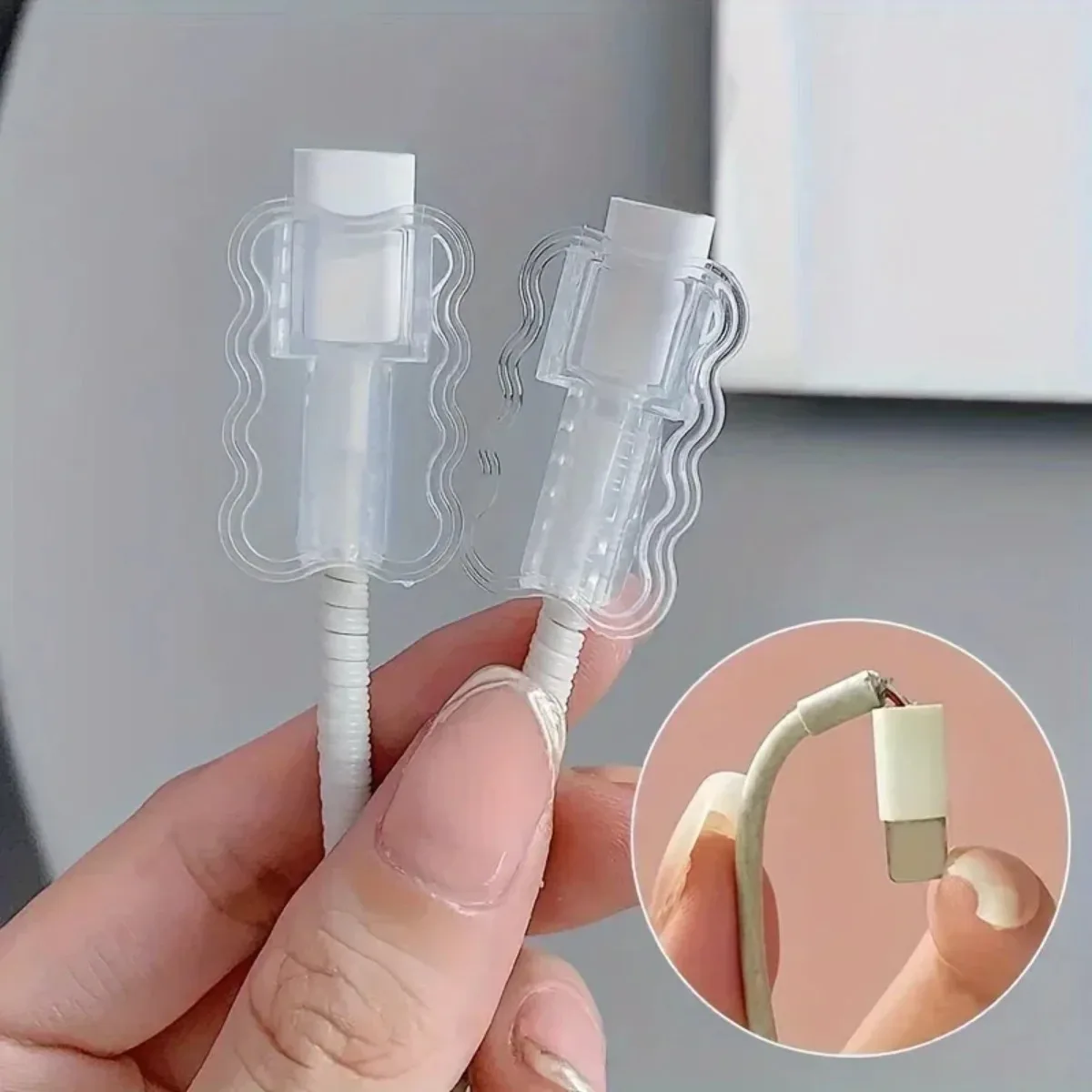 Flexible Cable Saver Protective Covers 10 Pack Anti-break Design Mobile Phone Charger Cord Uses For Daily Use