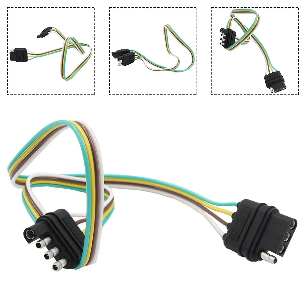 Extended Length Cable Trailer Wiring Harness Trailer Setup 24 Feet Secure 4-Pin Connection Wishbone Style Design