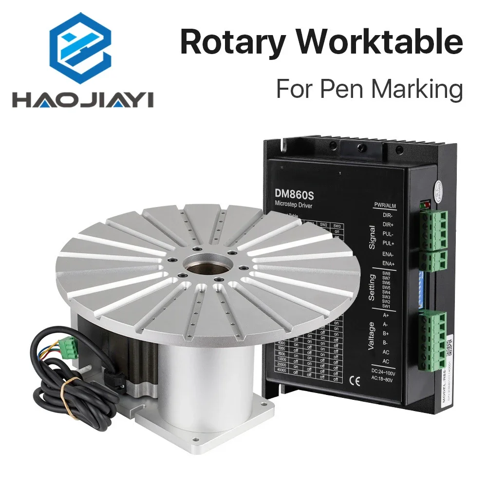 

Rotary Device Diameter 300mm 20 Pen Slots Rotary Worktable + Driver for Fiber Laser Marking Machine DIY Pen Gift