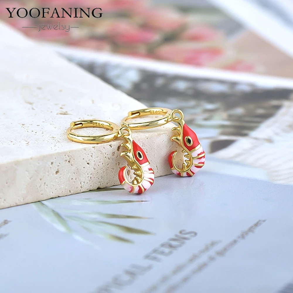 

925 Sterling Silver Ear Needle Fashionable Luxurious Hoop Earrings Unique Lobster Starfish Design Women's Earrings Jewelry Gift