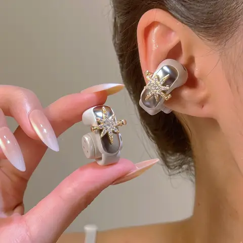 イヤホンクリップアクセサリー DIY ヘッドフォン装飾ワイドハンドルヘッドフォンに適したシャイニングスター装飾 Bose ウルトラ