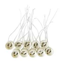 10-100PCS stück GU10 led-leuchten birne basis halogen sockel led lampe halter keramik körper draht anschluss buchse