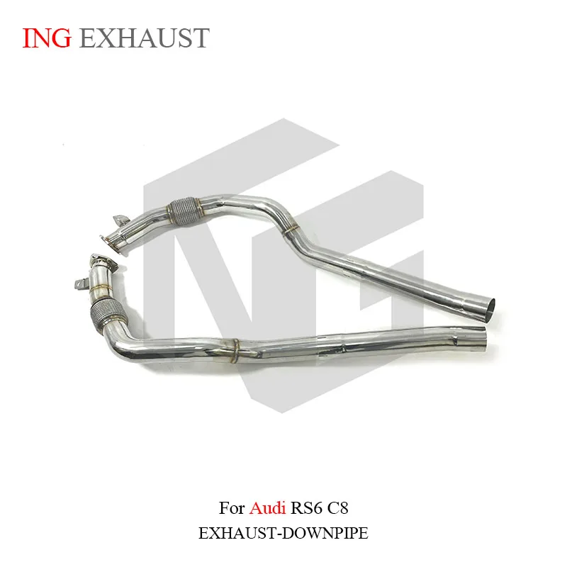 ING High Performance Exhaust System Front Pipe for Audi RS6 S6 S7 C8 4.0T Racing Stainless steel Tube 304 Car Turbo Accessories