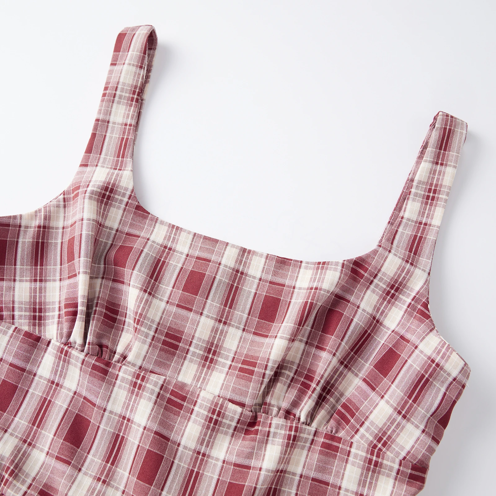 Mini abito da donna senza maniche con stampa scozzese, corpetto aderente, abito estivo casual da indossare ogni giorno e feste