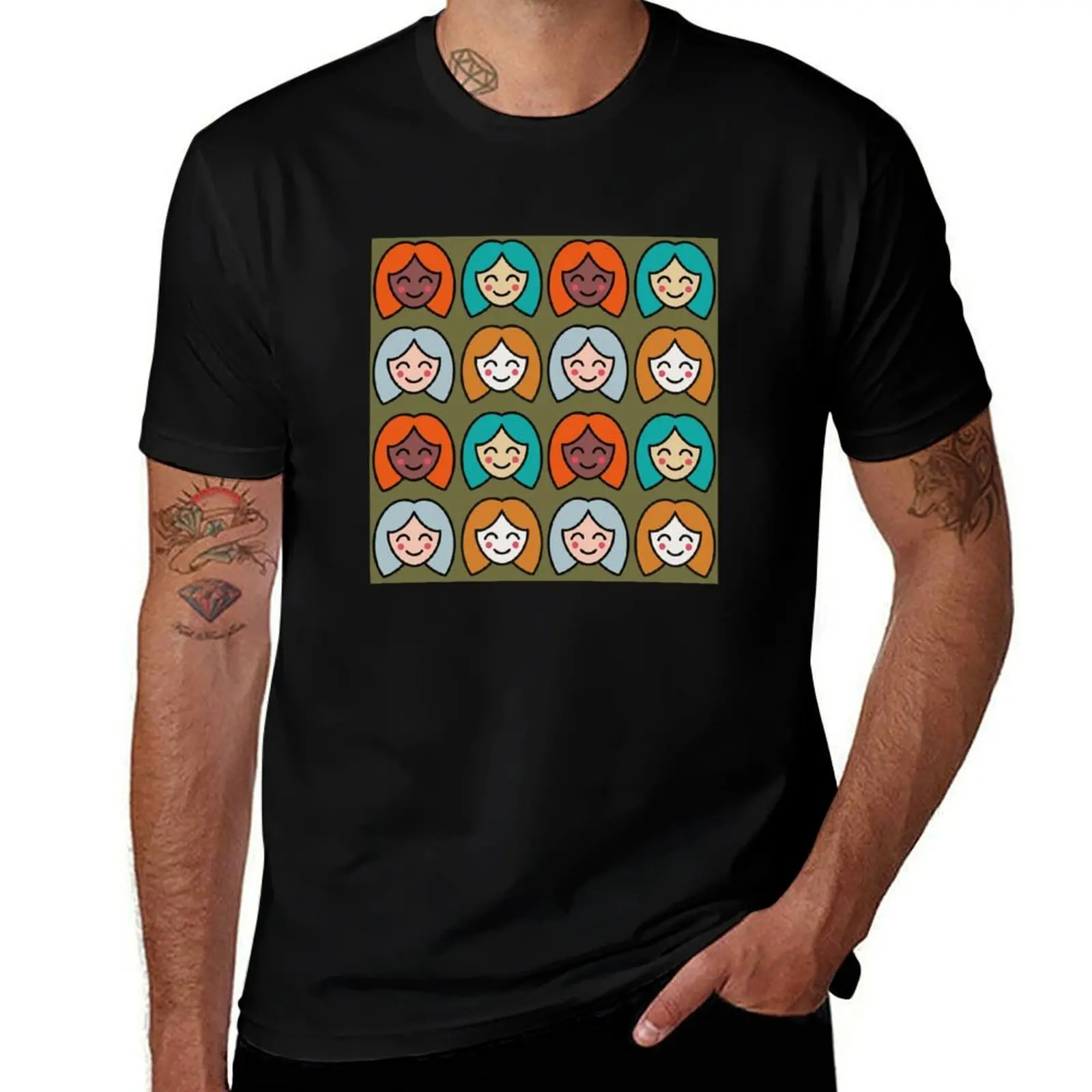 

Cute girls, mid century style T-Shirt shirts graphic tee summer clothes funny costumes customizeds vintage t shirt men