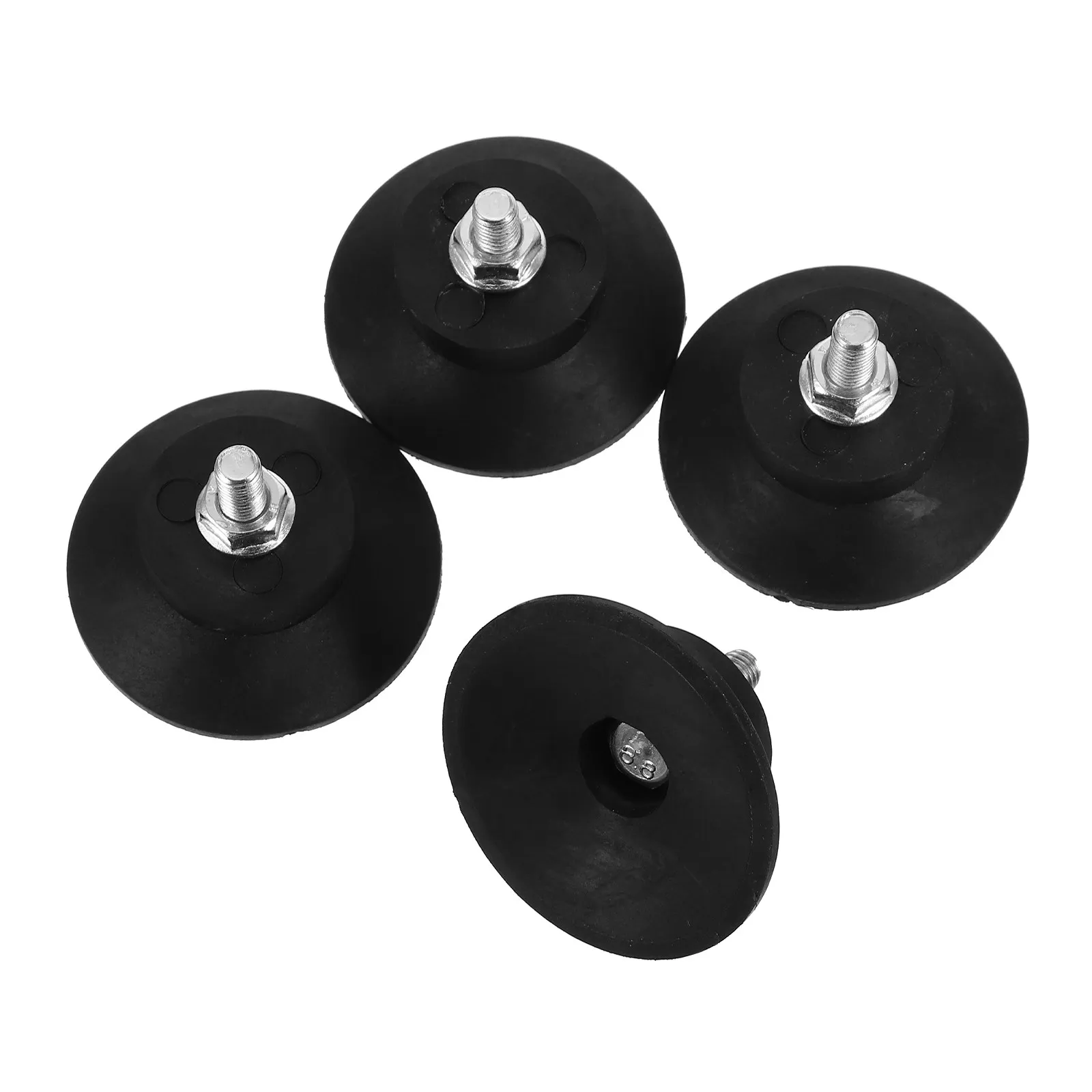 4pcs Threaded Rubber Feet Pads Anti-Slip Shock Absorbing Floor Protectors For Washing Machine Air Compressor Garage Equipment