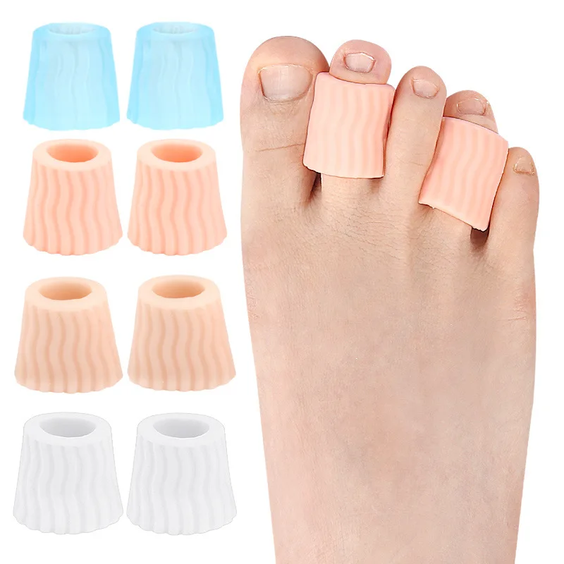 

2Pcs=1Pair Toe Cushion Tube Toe Sleeves Soft Gel Toe Protectors for Corns Blisters Calluses Toes and Fingers Foot Care Tool