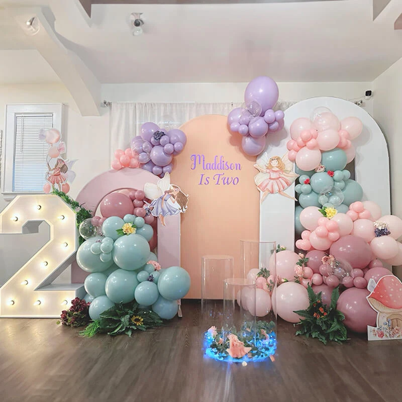 

Wedding Balloon Arch Background Stands with Customised Cover for Birthday Party Decoration, Photo Studio Photography